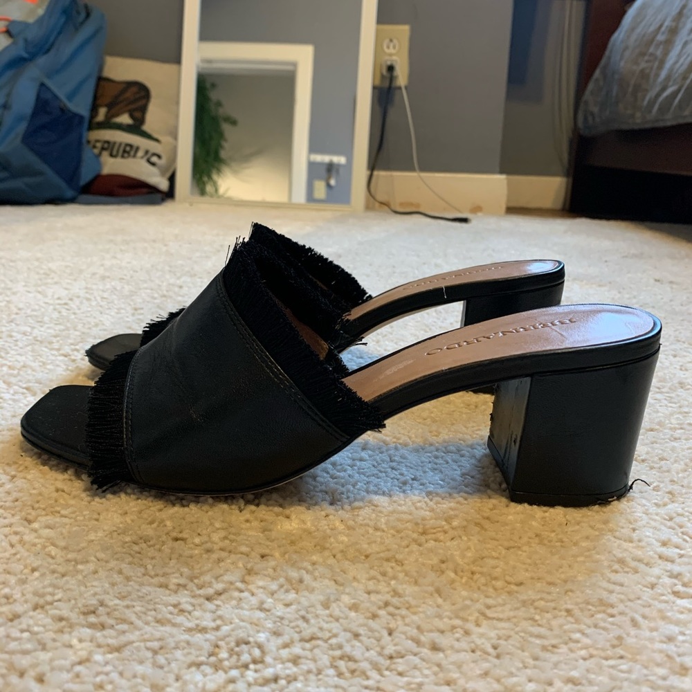 BERNARDO Black Midi Heels